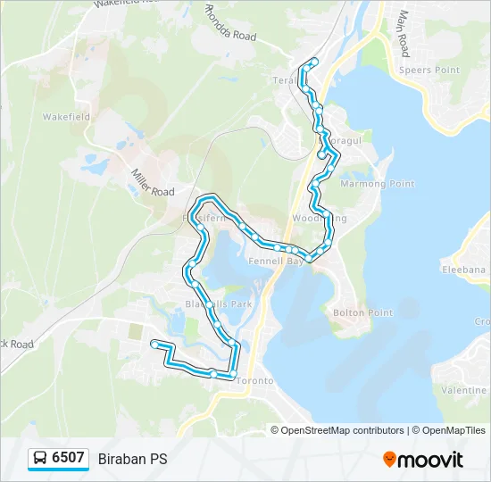 6507 Bus Line Map