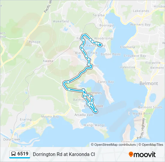 6519 Bus Line Map