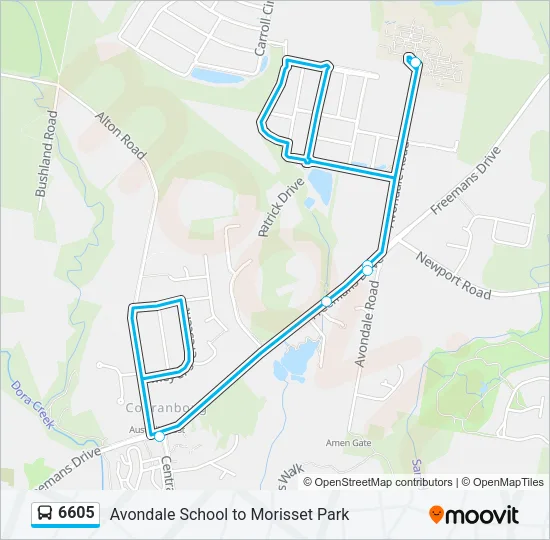 6605 Bus Line Map