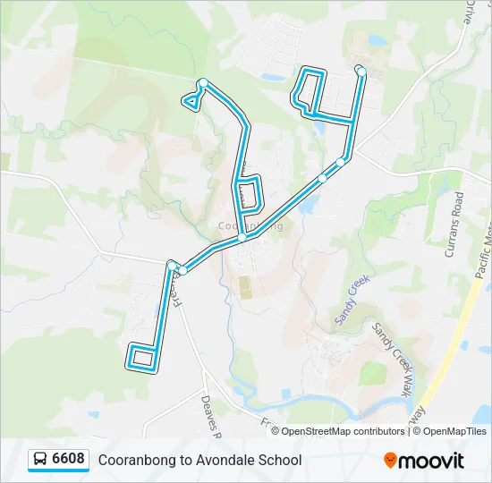 6608 Bus Line Map