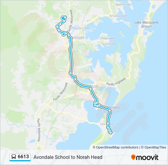 6613 Bus Line Map