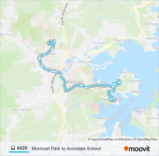 6620 Bus Line Map