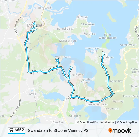 6652 Bus Line Map