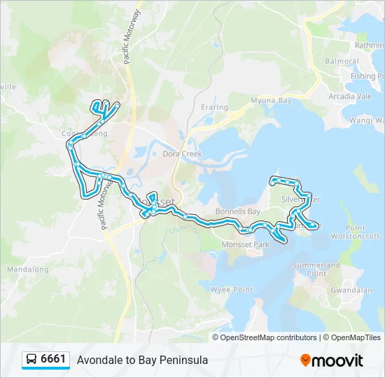6661 Bus Line Map