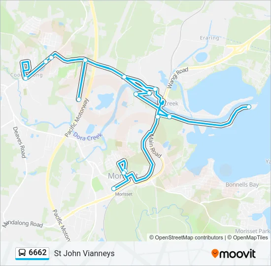 6662 Bus Line Map