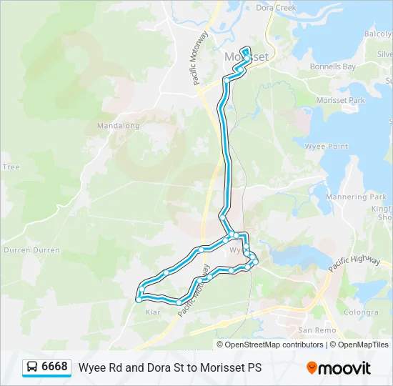 6668 Bus Line Map