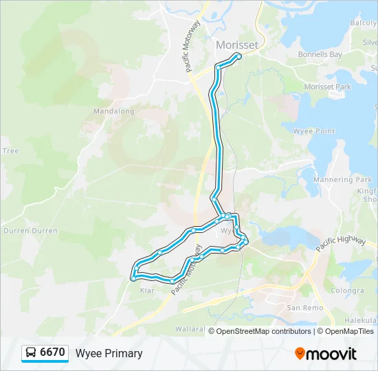 6670 Bus Line Map