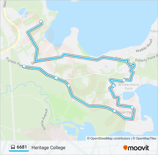 6681 Bus Line Map