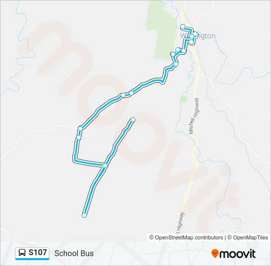 S107 Bus Line Map