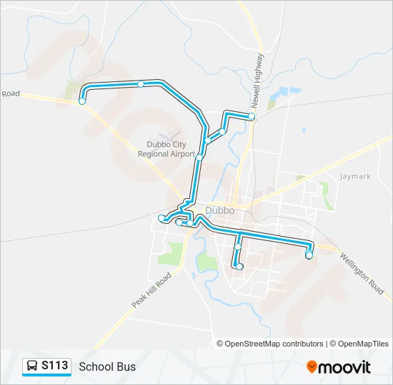 S113 Bus Line Map