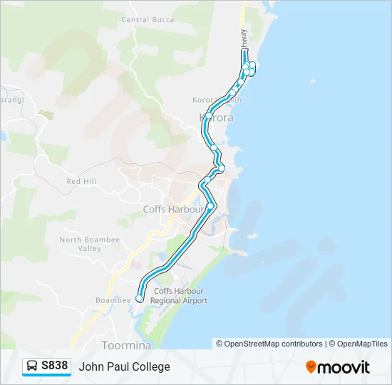 S838 Bus Line Map