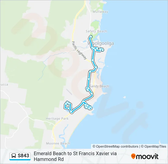 S843 Bus Line Map