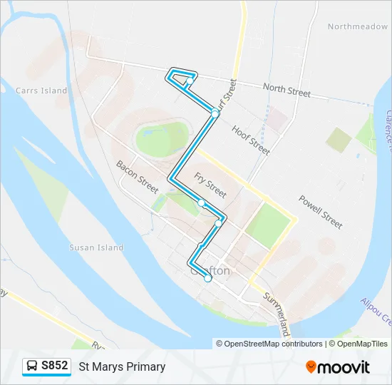 S852 Bus Line Map
