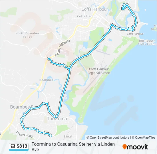 S813 Bus Line Map