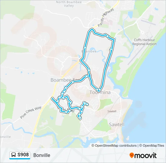 S908 Bus Line Map