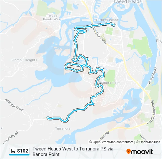 S102 Bus Line Map