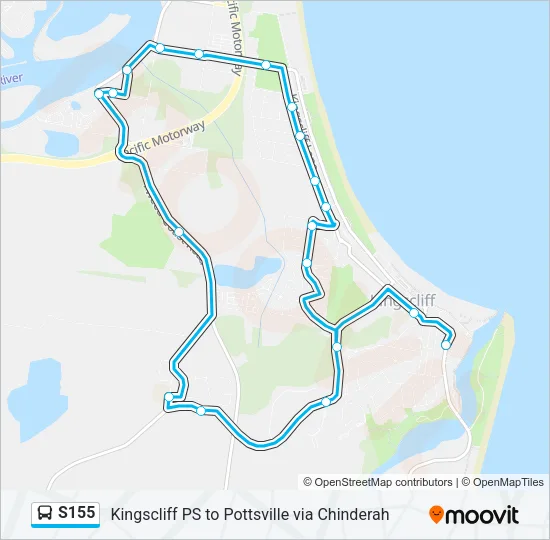 S155 Bus Line Map