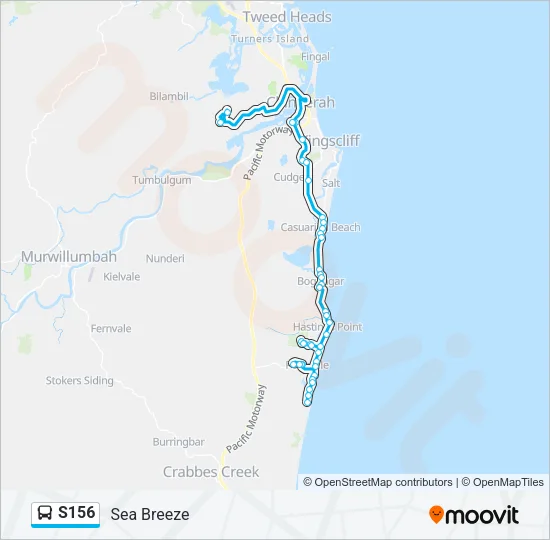 S156 Bus Line Map