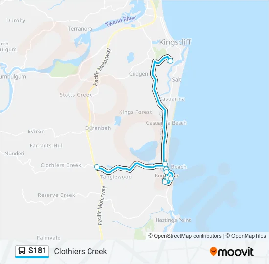 S181 Bus Line Map