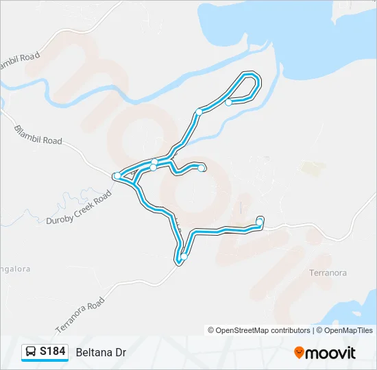 S184 Bus Line Map