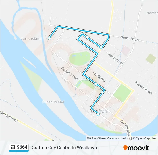 S664 Bus Line Map