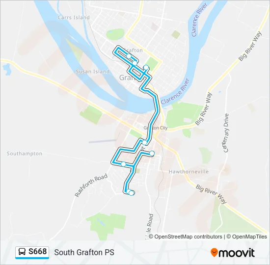S668 Bus Line Map