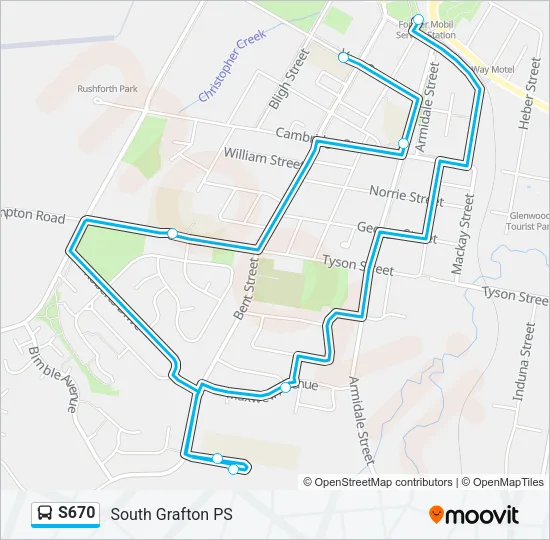 S670 Bus Line Map