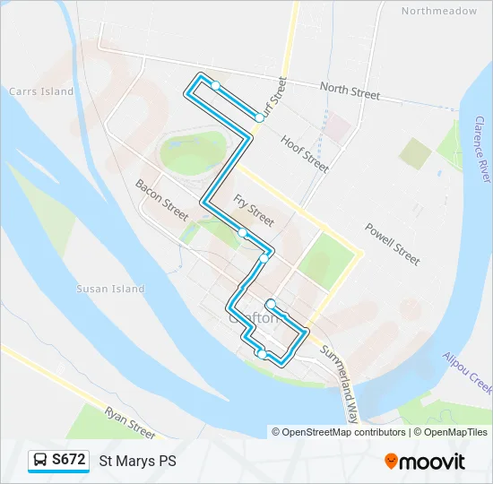 S672 Bus Line Map