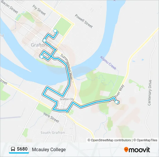 S680 Bus Line Map