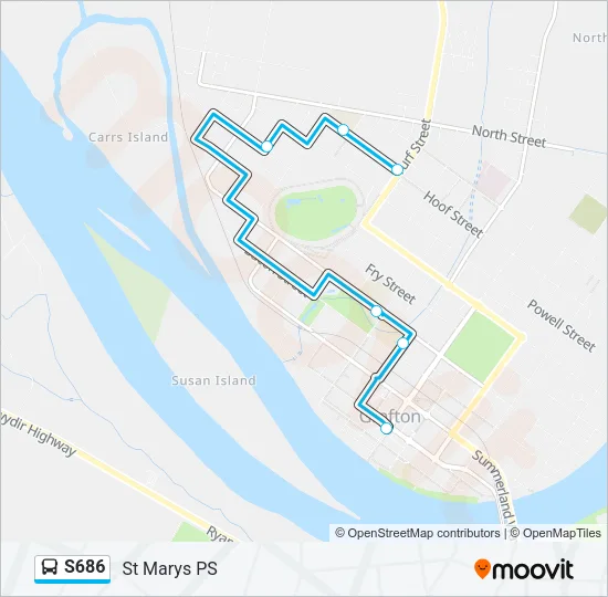 S686 Bus Line Map