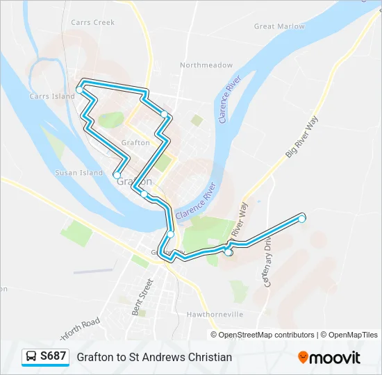 S687 Bus Line Map