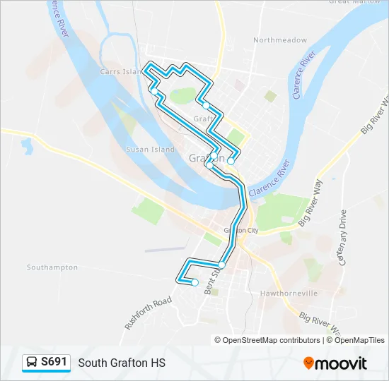 S691 Bus Line Map