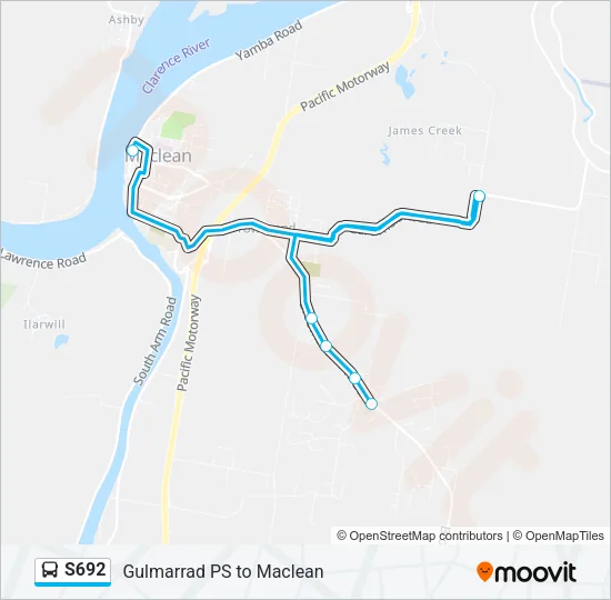 S692 Bus Line Map