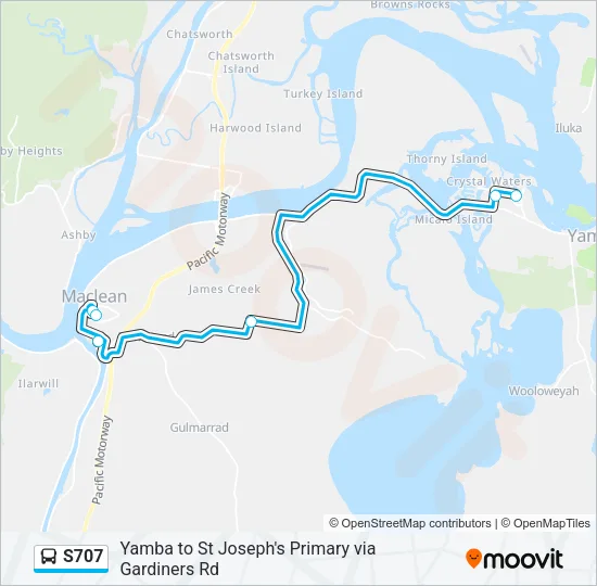 S707 Bus Line Map