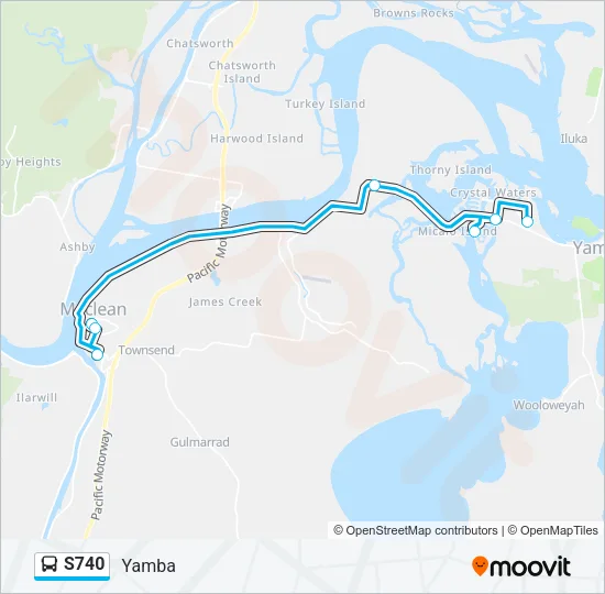 S740 Bus Line Map