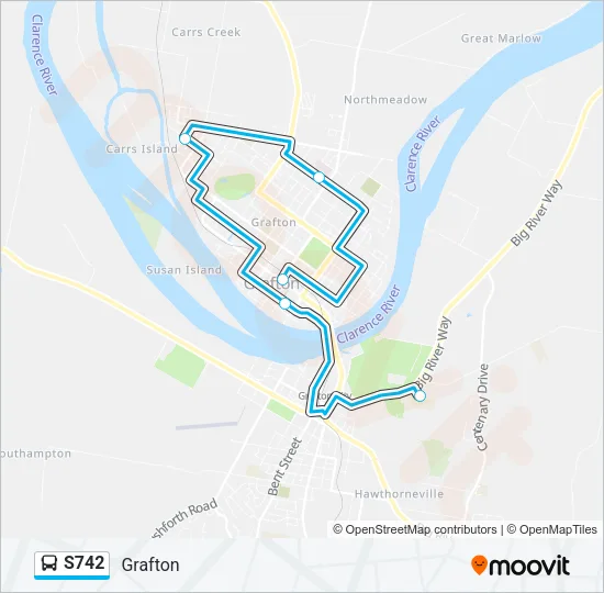 S742 Bus Line Map
