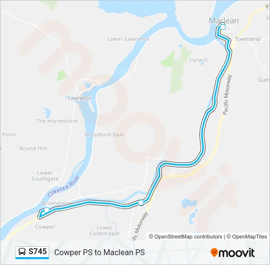 S745 Bus Line Map