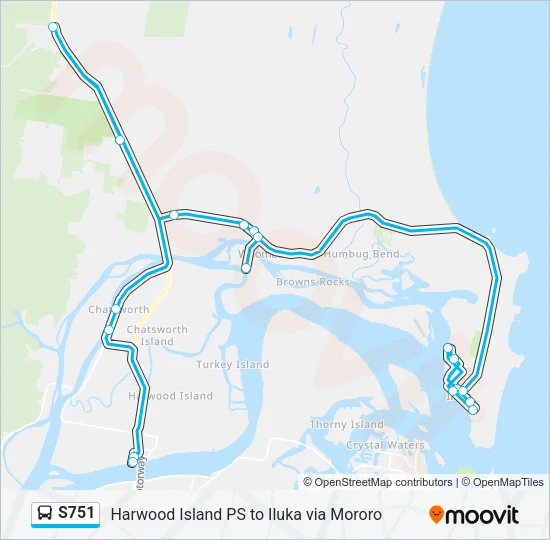 S751 Bus Line Map