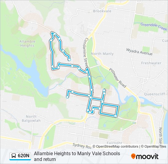 Mapa de 620N de autobús