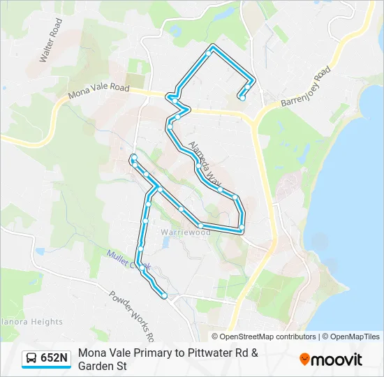 652N Route: Schedules, Stops & Maps - Katoa Reserve, Garden Street ...