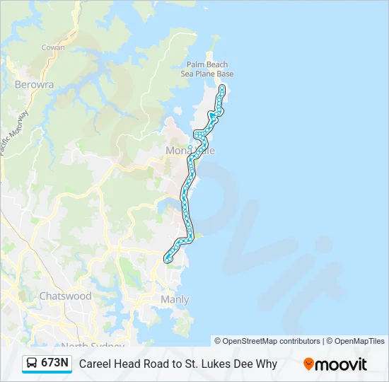 673N Bus Line Map