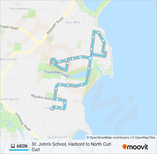 682N bus Line Map