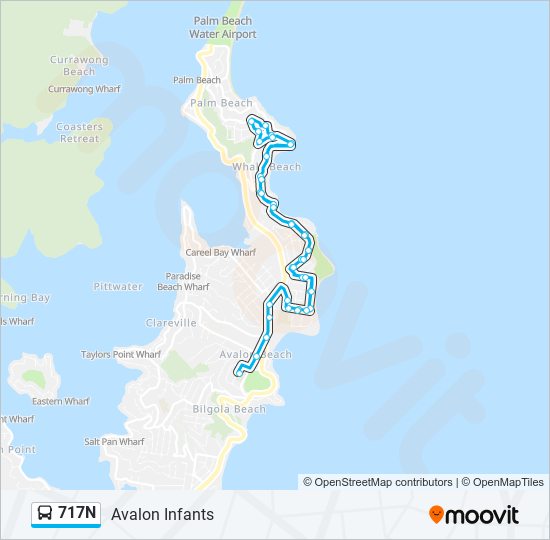 717N bus Line Map