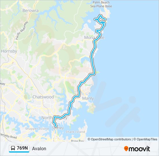 769N bus Line Map