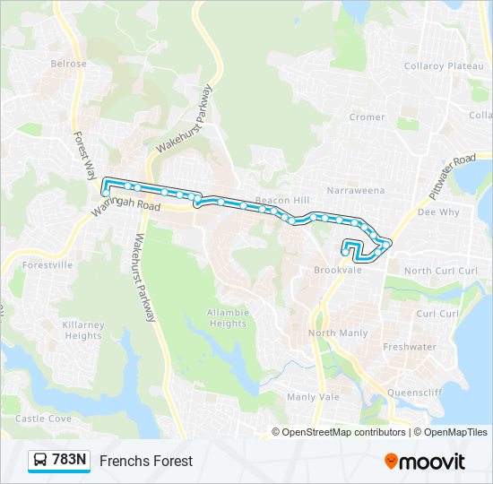 783N bus Line Map