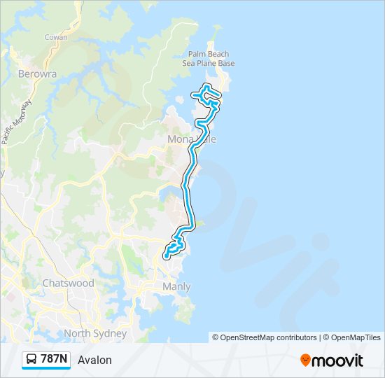 Mapa de 787N de autobús