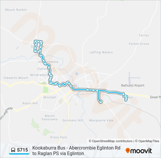 Mapa de S715 de autobús