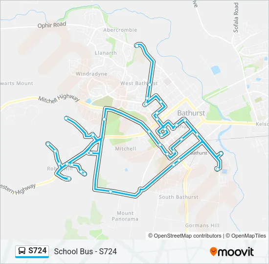 S724 Bus Line Map