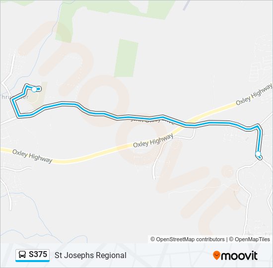 Mapa de S375 de autobús