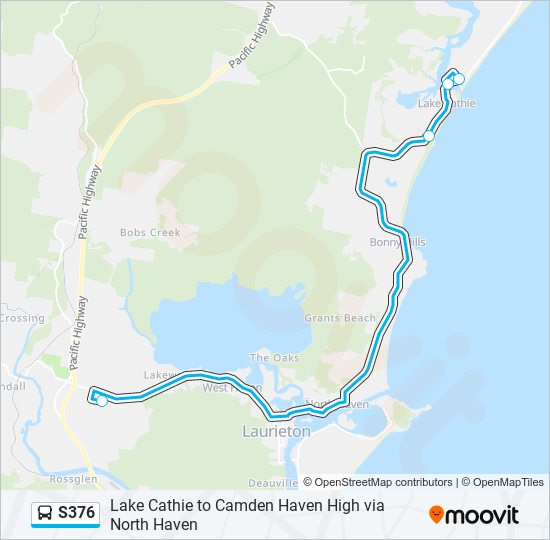 S376 bus Line Map